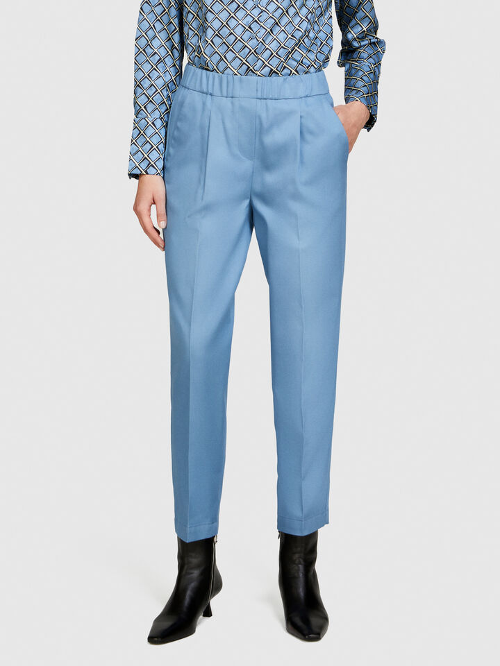 Solid color joggers - women's joggers - Light Blue | Sisley image number 4
